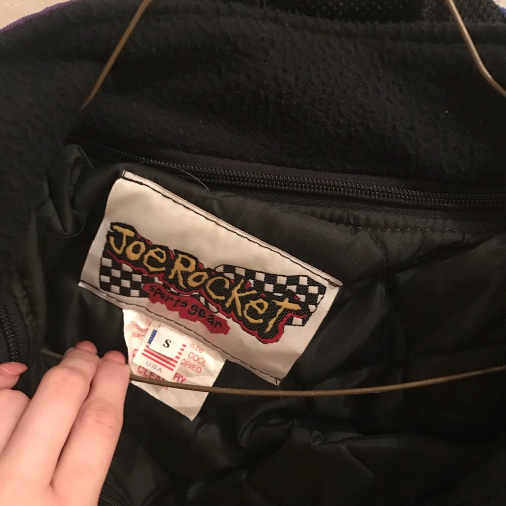 Purple & black Joe Rocket jacket.